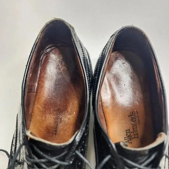 Allen Edmonds McAllister Wingtip Burgundy Oxford‎ Shoes Black 6215 Men\'s Size 9 main image 6
